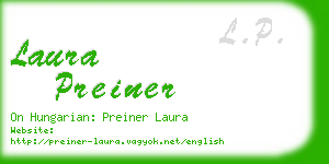 laura preiner business card